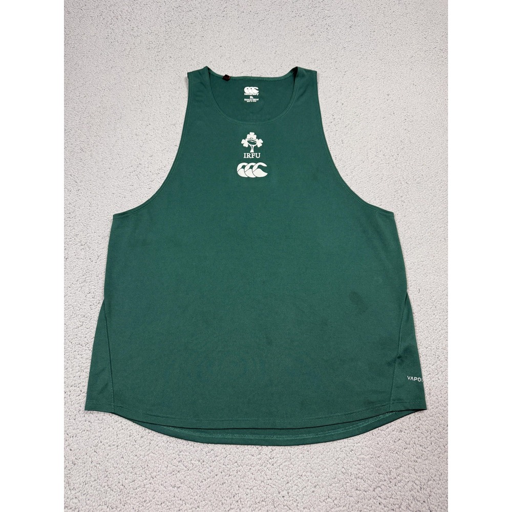 Canterbury Ireland Rugby Tank Top Mens XL Shirt Green Vodafone IRFU Vapodri